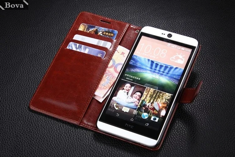 Чехол с держателем для карт HTC Desire 816 кожаный чехол ультра тонкий кошелек телефона
