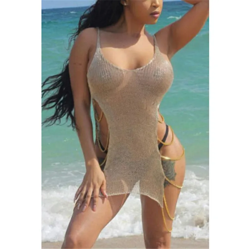 Вязаный крючком вырез 2018 Парео Пляжная накидка бикини купальник женское пляжное