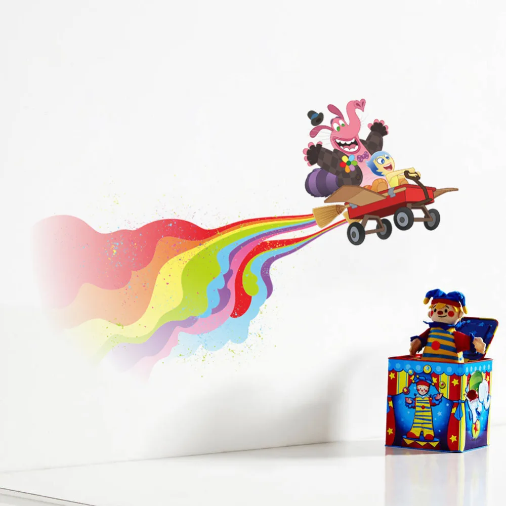 3d мультяшная наизнанку настенный стикер для детской комнаты Съемный Настенный