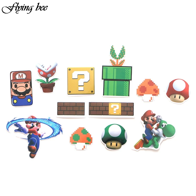 

100sets/lot Flyingbee 29Pcs/set Games Bros Waterproof Stickers Kids Toy Sticker DIY Luggage Laptop Skateboard Decor X0040