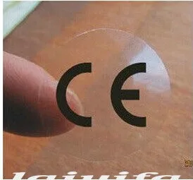 1000 шт прозрачные CE этикетки, CE наклейки, ПВХ наклейки, диаметр 10 мм