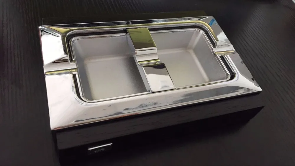 Lubinski дерева венге металла сигары пепельница | Дом и сад