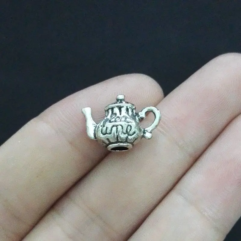 20 шт антикварный серебряный Чайник Шарм Кулон Ювелирные изделия фурнитура|pendant