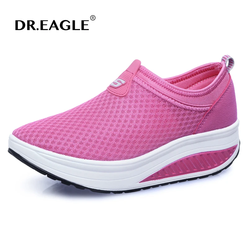 Женские кроссовки для бега дышащая легкая обувь похудения на платформе