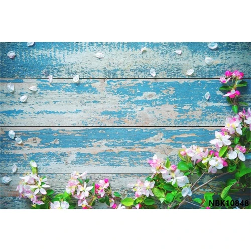 Laeacco Blossom Flower Petal деревянный фон для фотосъемки Виниловый фон для детской фотосъемки с украшением в виде куклы - Цвет: NBK10848