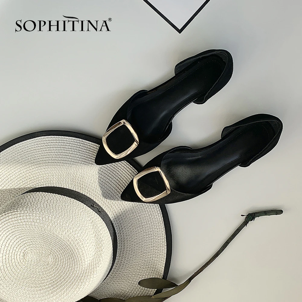 SOPHITINA/Новое поступление элегантные женские туфли D'orsay на плоской подошве без