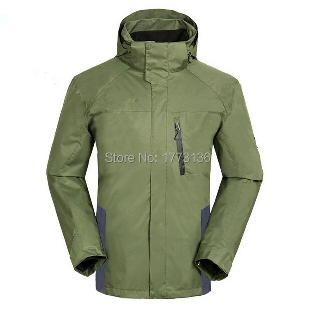 2015 New High Quality Man's 4 Colors Two-piece Outdoor Jacket Waterproof Windproof Warm Fashion Climbing Comfortable Size S-XXL | Мужская