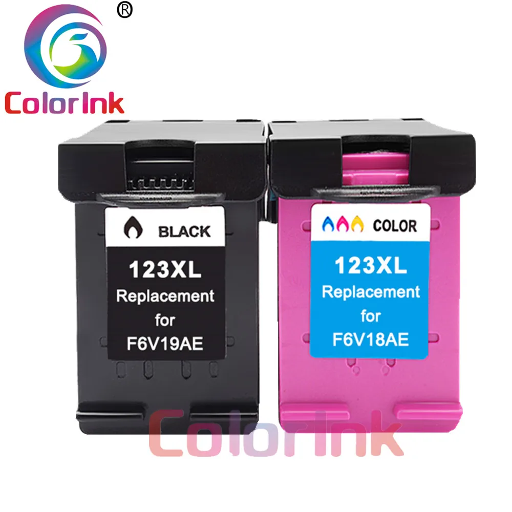 ColoInk 2 пакета 123XL заправленный чернильный картридж Замена для HP Deskjet 1110 2130 2132 2133 2134