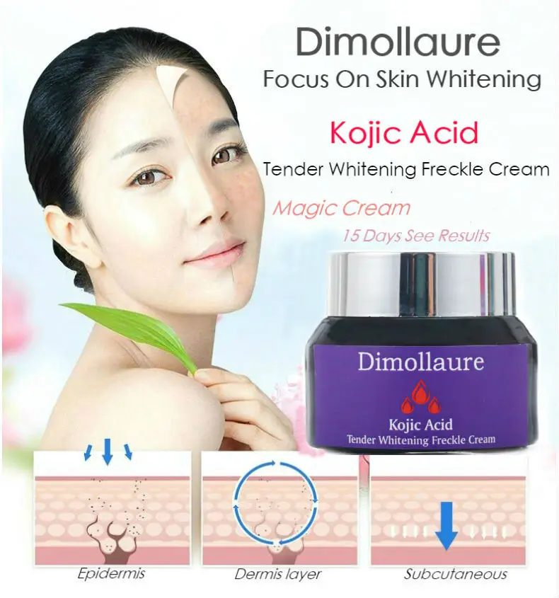 Dimollaure Kojic кислота отбеливающий крем с гиалуроновой кислотой Коллаген Сыворотка