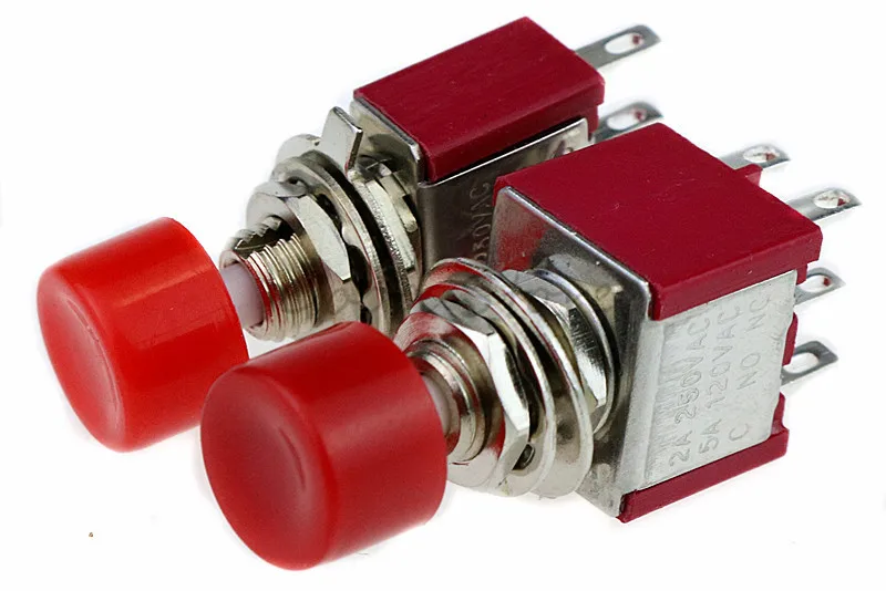 Красный 3 Контактный или 6 контактный SPDT моментальный переменный ток DS612/DS622 2 а/250 В