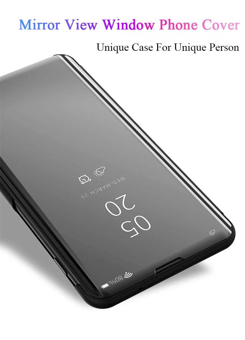 Зеркальное окошечко, чехол для samsung Galaxy S10 S9 S8 плюс 5G S10E Note 8 9 10 Pro A10 A20 A30 A50 A70 A10E A20E кожаный чехол с откидной крышкой