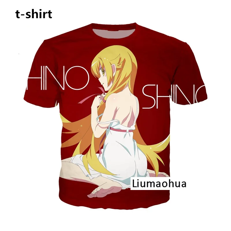 Liumaohua Аниме Bakemonogatari Shinobu Oshino футболка 3D принт унисекс косплей кавайная Футболка