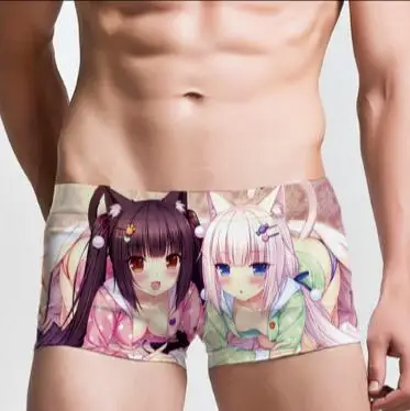 Много стилей NEKOPARA сексуальные мужские трусы для мальчиков neko para Мужское нижнее белье Боксеры Трусы