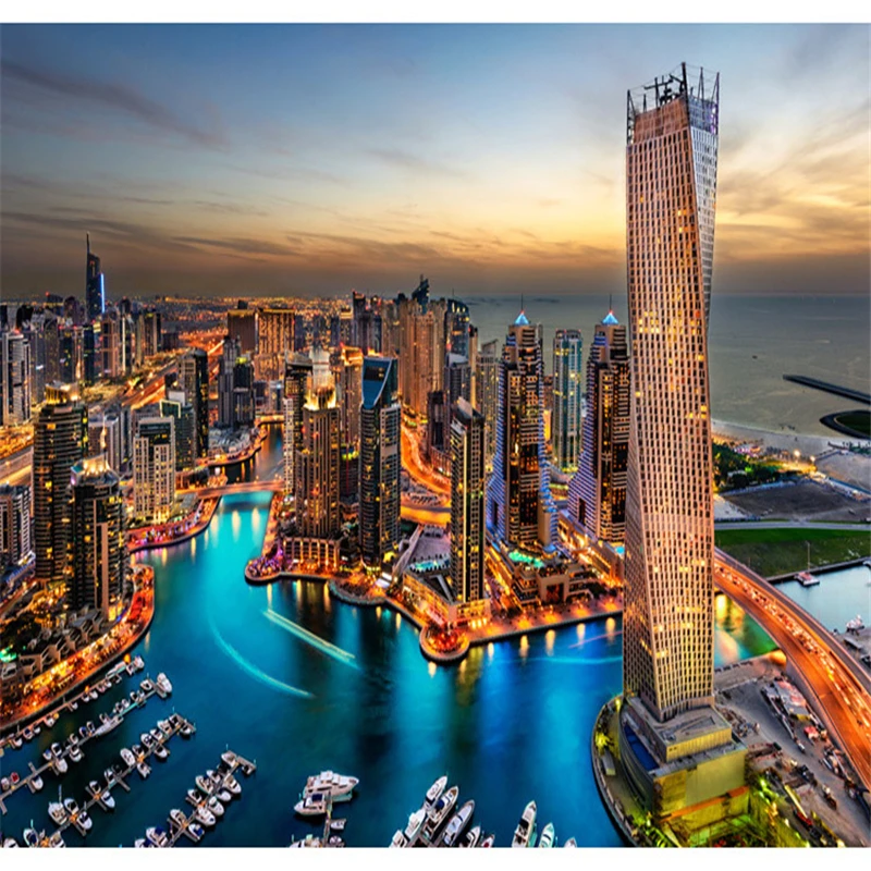 Обои beibehang с современным городским ландшафтом настенные большие 3D обои для