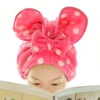 coral fleece super absorbent quick drying thickening dry hair hat toe cap covering towel hair bands hair accessory tenfolds
