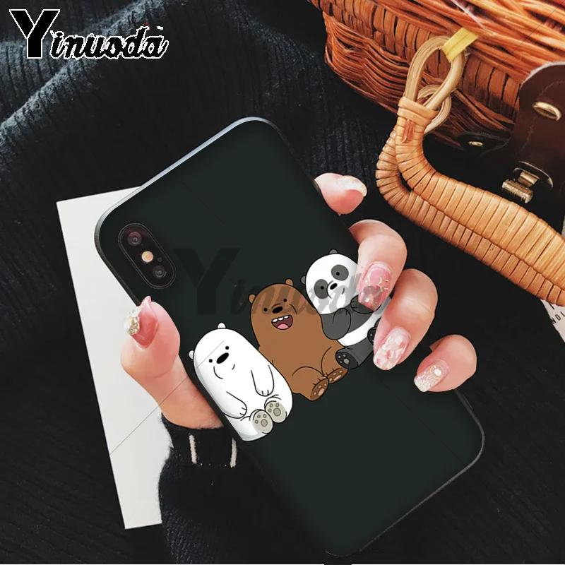 Yinuoda Мы Голые Медведи miniso Coque чехол для телефона для iPhone 6S 6plus 7plus 8 8Plus X Xs MAX 5 5S XR - Цвет: A18