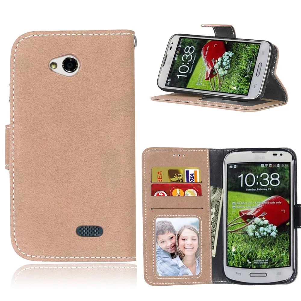 Кожаный чехол-кошелек для мобильного телефона, чехол s для LG Optimus L70 L65 D325 MS323 D329 D320N D285 D280 L 70 65, чехол для LG L70, сумки - Цвет: Beige