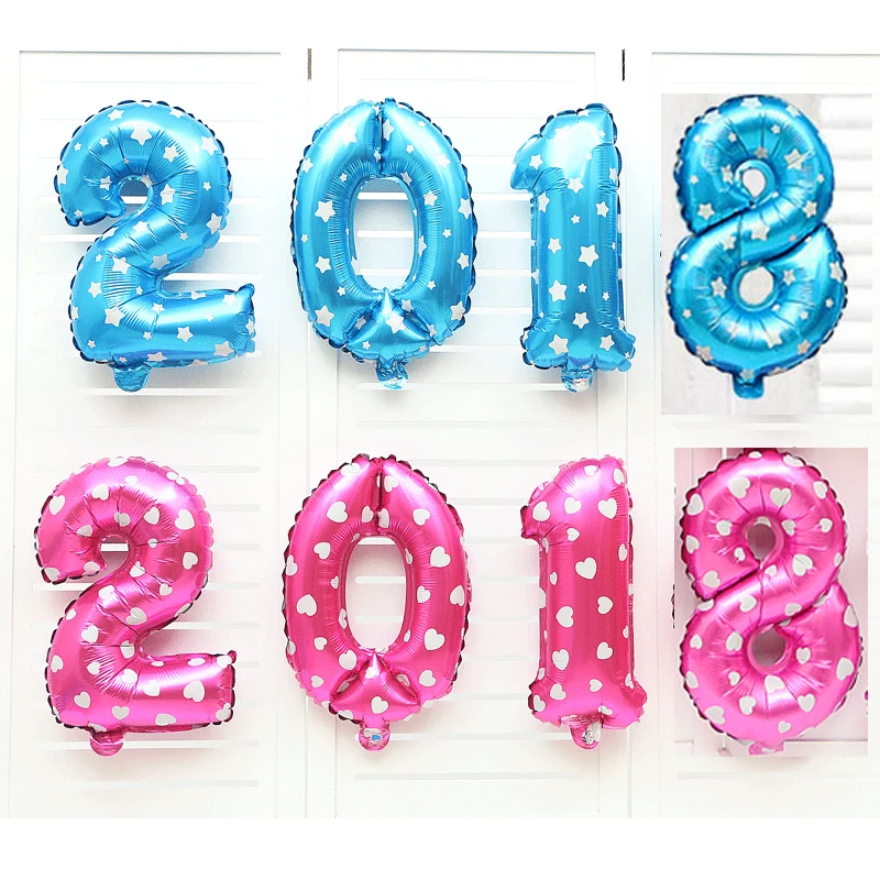 16 дюймов номер надувной шар 2019 Свадебный фольгированный вечерние балон