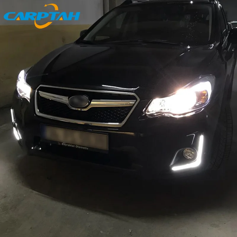 Светодиодный дневной светильник для Subaru XV 2016 2017 2018 Водонепроницаемый желтый