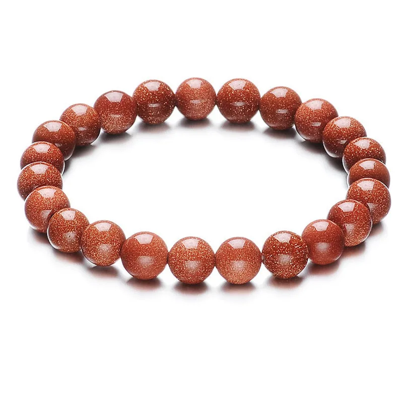 Новый дизайн натуральный Золотой гравий браслет ювелирные изделия камень Бусины