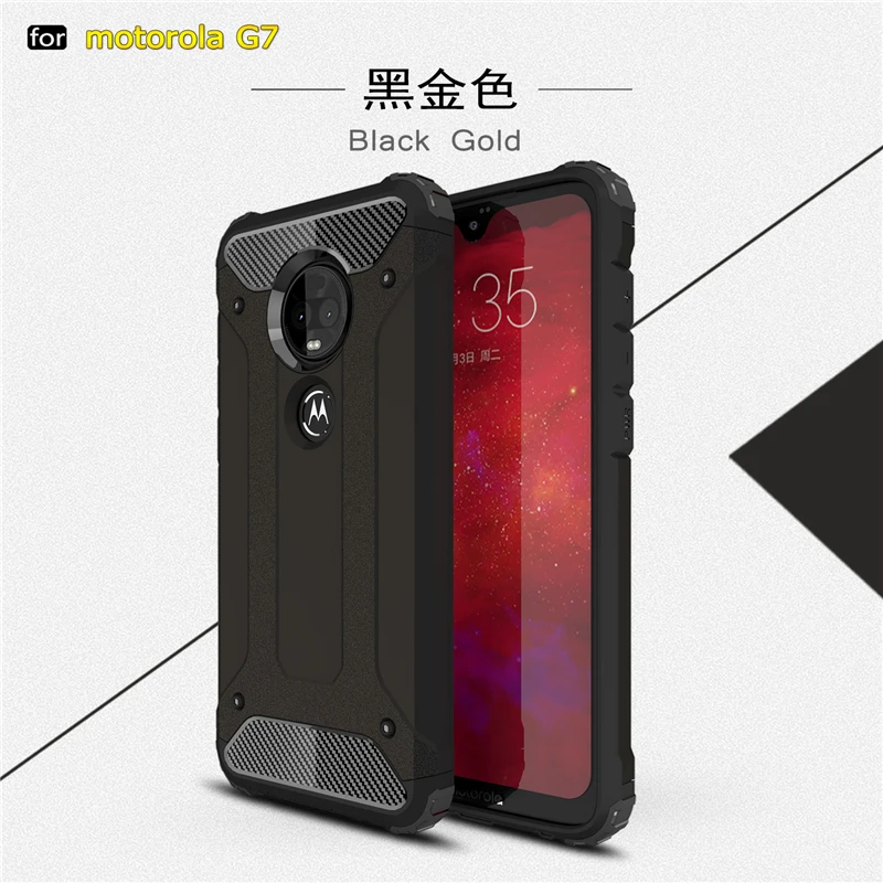 Wolfrule чехол для телефона Motorola Moto G7 Plus полностью завернутый тяжелый Гибридный ПК +