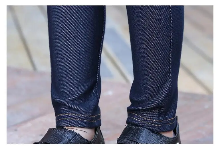 Весенне-осенние штаны для девочек VEENIBEAR леггинсы с имитацией джинсовой ткани