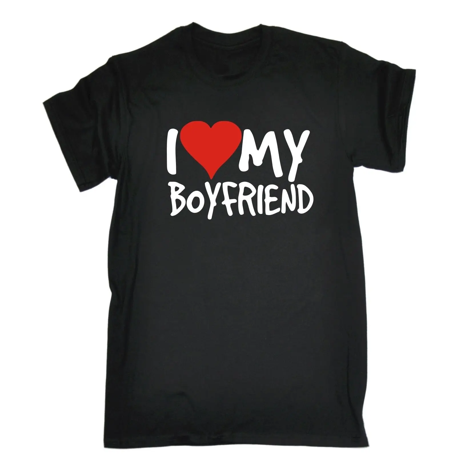 Футболка с надписью I Love My Boyfriend забавный подарок на день рождения модная футболка