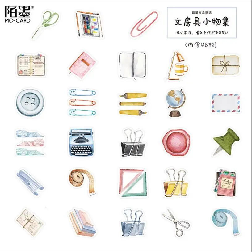 46 шт./лот предметы первой необходимости и канцелярские товары для учебы бумажная