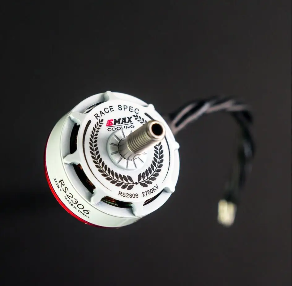 Фото Оригинальный белый мотор EMAX RS2306 2400 КВ/2700 кв RaceSpec для FPV Rc квадрокоптера №3