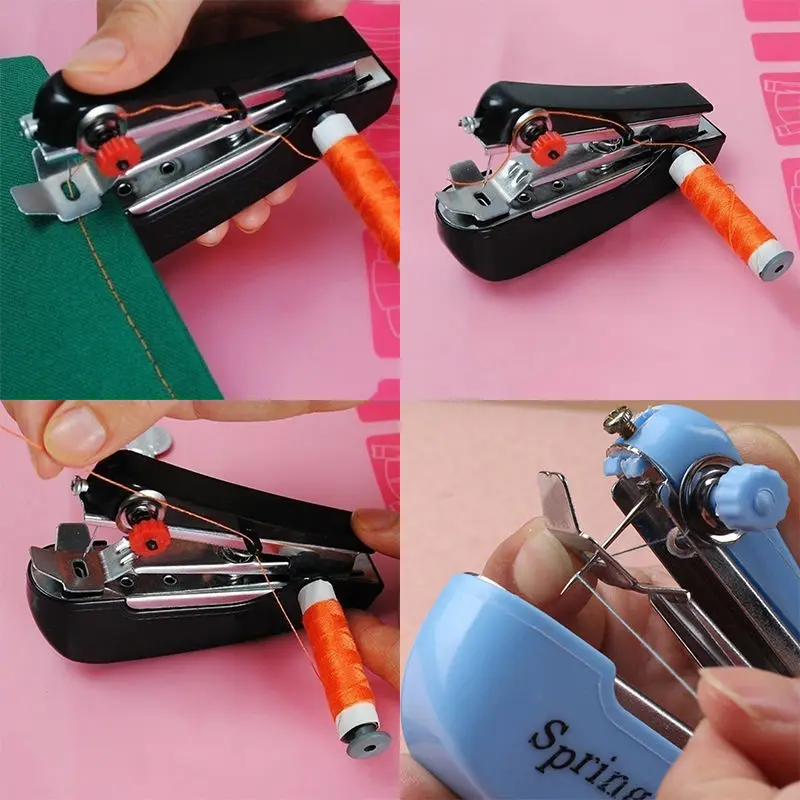1Pcs Mini Sewing Machine Manual Portable DIY Needlework Cordless Home Travel Machines Handheld Clothing Fabrics | Дом и сад
