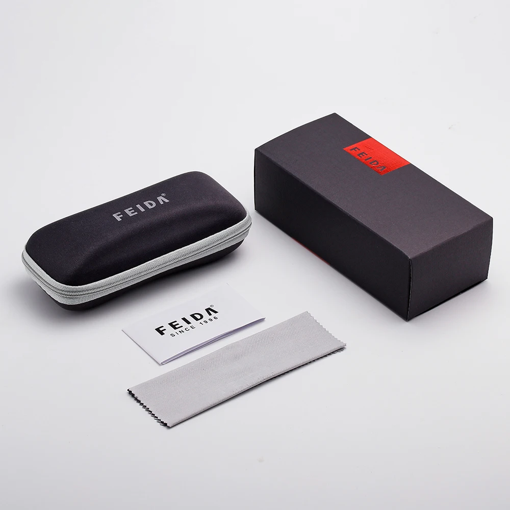 Мужские очки для чтения FEIDA ультралегкие из титанового стекла коррекции