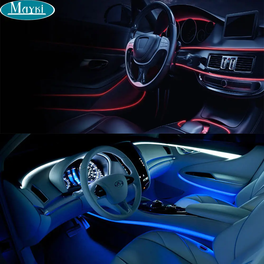 

Maykit Mini Fiber Optic Illuminator 1.5W RGB Color Changing And 1m-5m 3.0mm Side Glow Fiber For Car Perimeter Lighting
