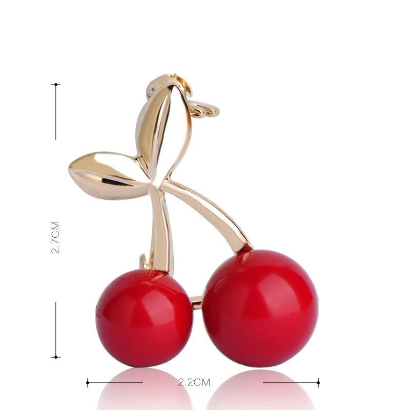 Брошь-брошь с красными вишнями булавки для хиджаба в виде букета Feminino Atacado de bijuteria