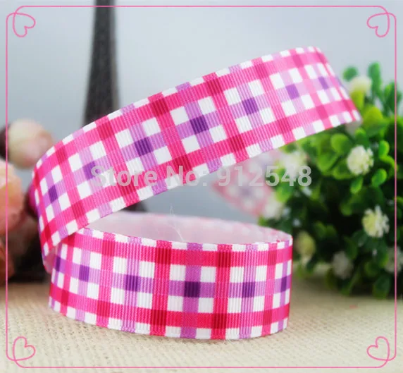 14111646 22mm Color plaid Series Printed grosgrain ribbon DIY handmade materials wedding gift wrap | Дом и сад