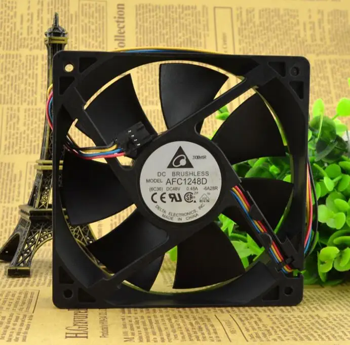 Оригинальный DELTA AFC1248D 48В 0.48A 12 см 12025 четырехпроводный преобразователь шкаф