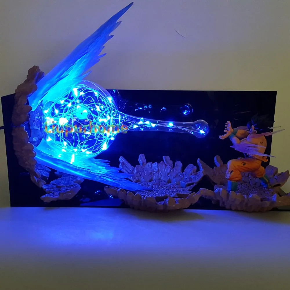 Лампа Dragon Ball Сон Гоку светодиодные ночные светильники Kamehameha Lampara Goku Super Saiyan DBZ