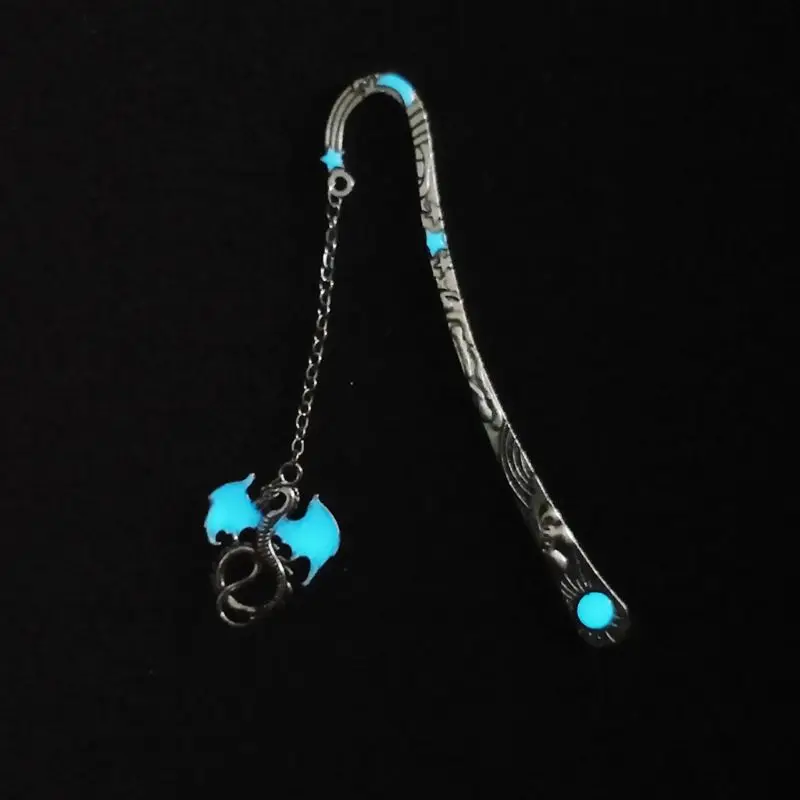 Vintage Metal Bookmark Pterosaur Pendant Handsome Beautiful Hairpin Sun And Moon Stars Grain Double Color Optional | Канцтовары для