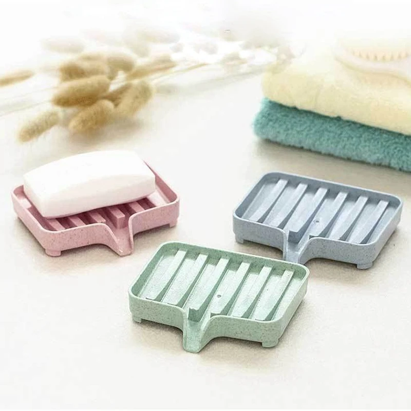 Quality Sponge Holder Storage Rack Drain Soap Box Tray Soapbox 1 Pcs Shower Tool Dish Plate Green/Pink/Blu | Дом и сад