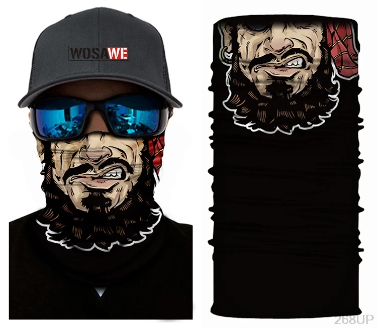 Motorcycle Bandana Motocross Racing Face Mask Sun Protection Halloween Head Scarf Neck Warmer Motorcycle Balaclava Face Shield
