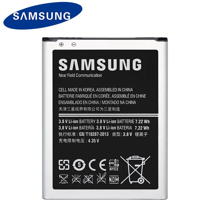 Оригинальный аккумулятор Samsung Galaxy S4 мини i9195 I9190 I9192 I9198 J110 1900 мА/ч B500BE запасные