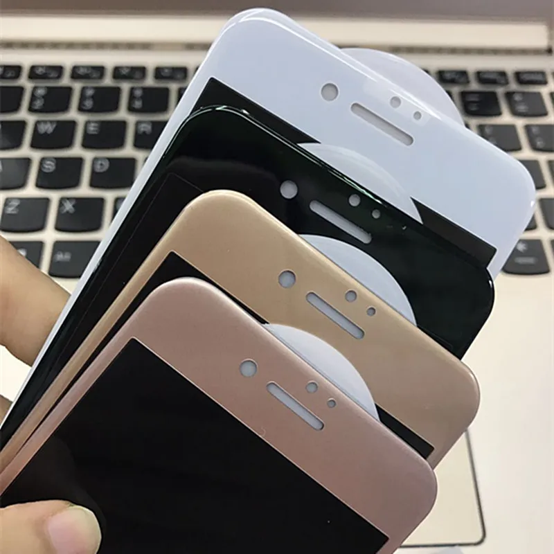 Красочные мягкие края полный экран из закаленного Стекло для iPhone 6 6S 6plus плюс