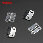 20 шт. NAIERDI античные Петли 25 мм x 20 мм серебряные для шкафа петли деревянные коробки для бижутерии мебельные фурнитура дверная фурнитура
