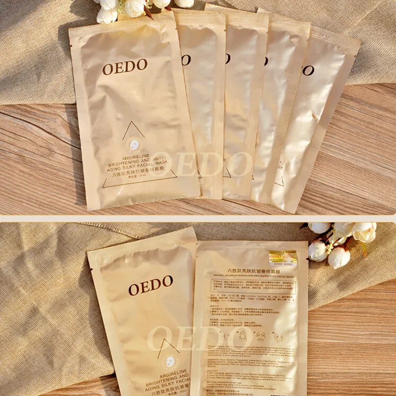 Argireline Нестареющего Уход За Кожей Лица Шелковистой Маска Коллагеновая для лица