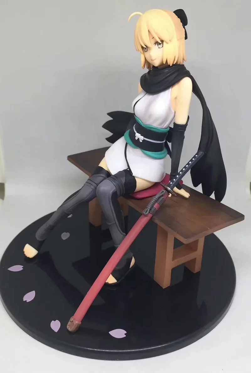 21 см аниме Fate Stay Night Fate KOHA-ACE Sakura Saber Okita Souji ПВХ Фигурки игрушки Аниме Фигурки игрушки для детей