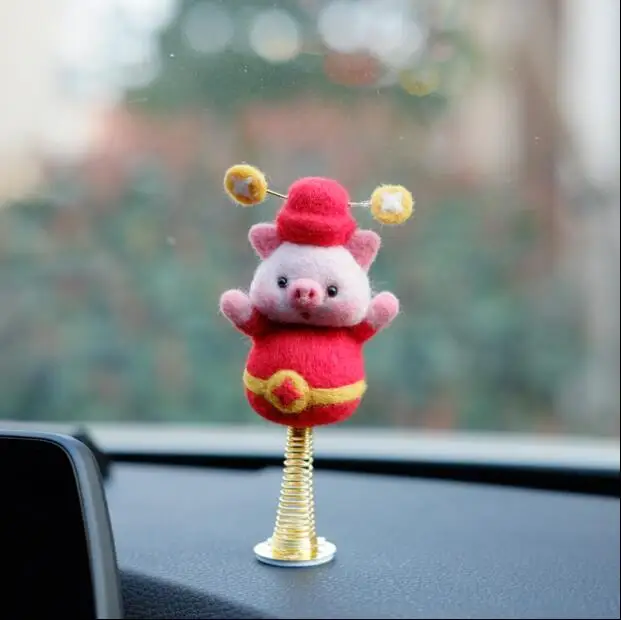 God of wealth lucky pig safe и car wool набор для рукоделия шерстяная войлочная игла украшение