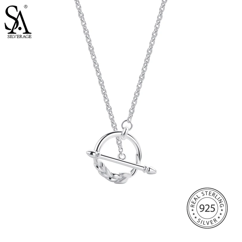 SA SILVERAGE 2018 Новый Для женщин реальные 925 пробы длинные Цепочки и ожерелья s Подвески