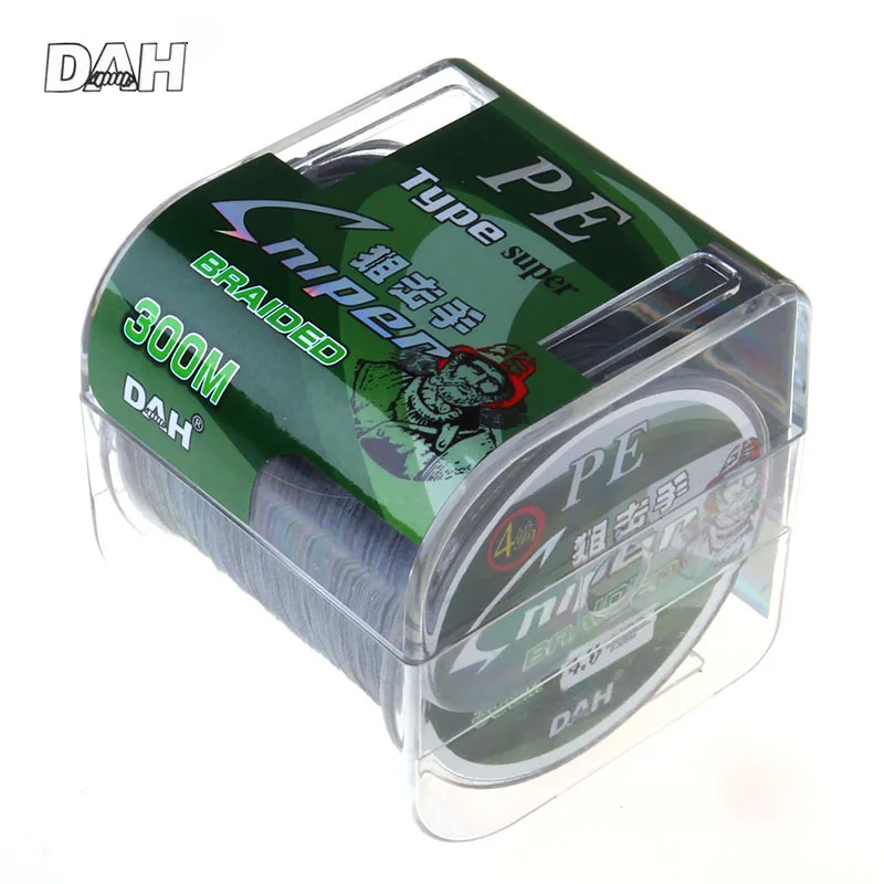 Strong Straight 4 strand 300M PE Braided Fishing Line Multifilament Fishing Line 10-80LB for Lake River Ocean