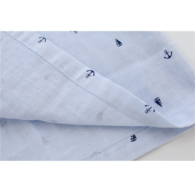 cotton double gauze summer pajamas sets men short sleeve home clothing spring sleepwear long pants breathable absorbent | Мужская одежда