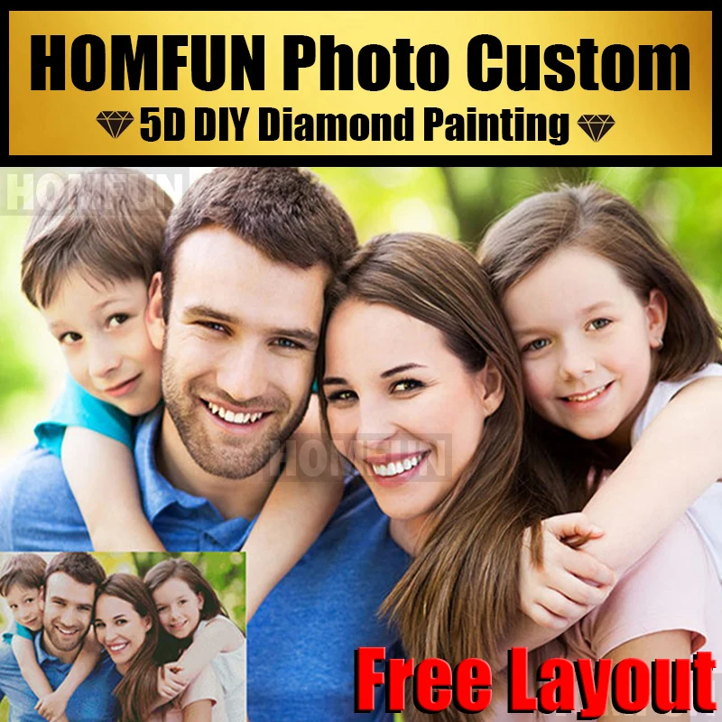 HOMFUN 5D DIY алмазная живопись личное фото на заказ Сделай Сам своими руками алмазная живопись полная Алмазная вышивка Стразы