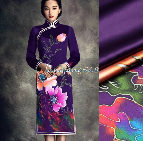 Дизайнер 93% натуральный шелк тутового шелкопряда 7% спандекс стрейч атласная